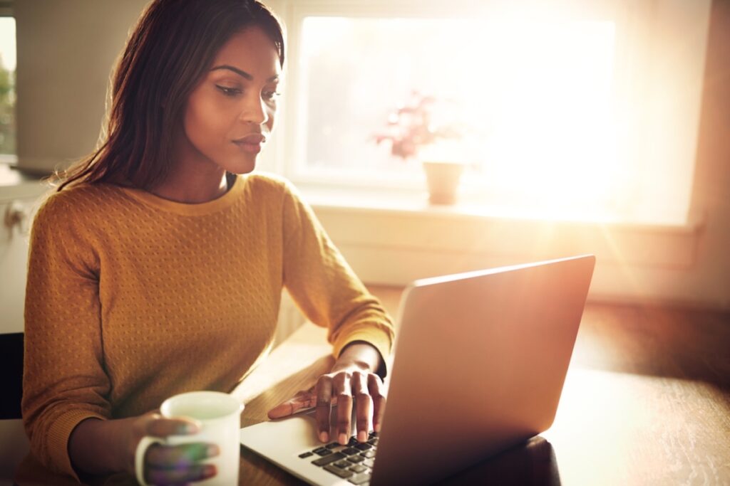 Woman at laptop